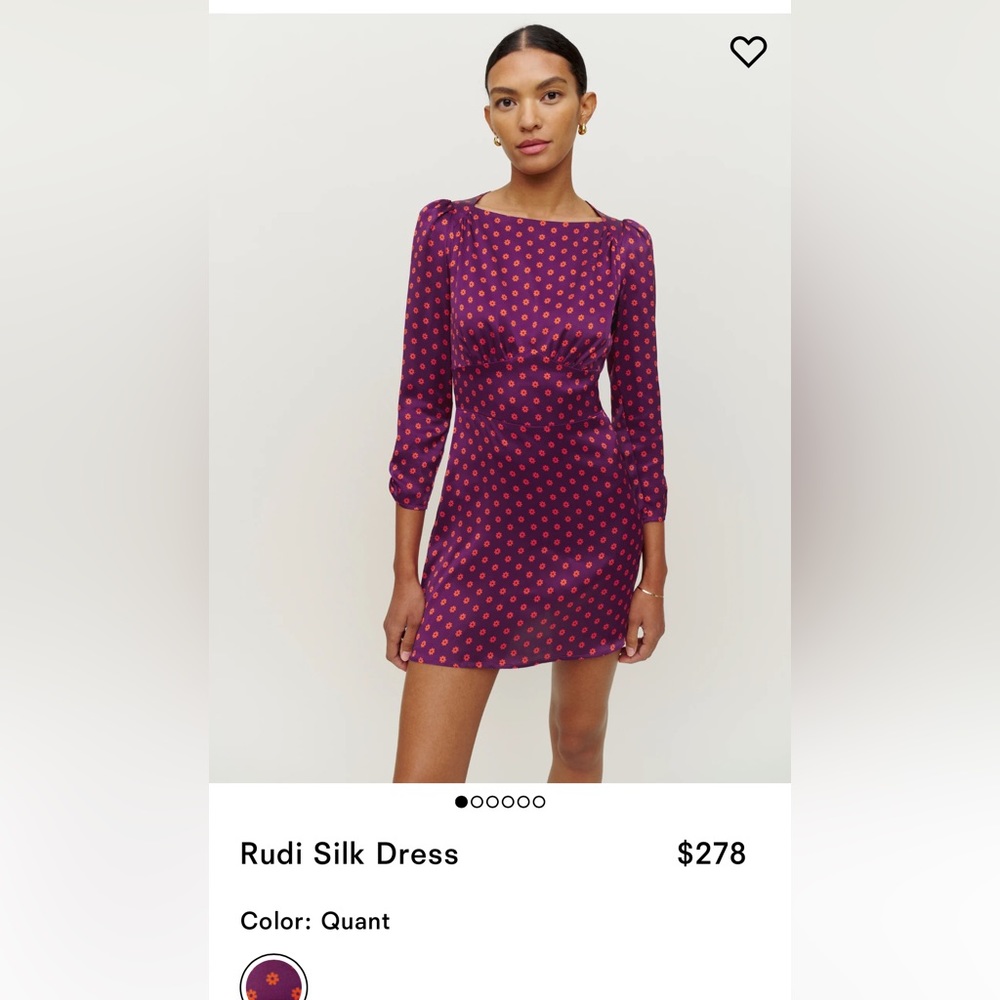 Reformation Rudi Silk Dress